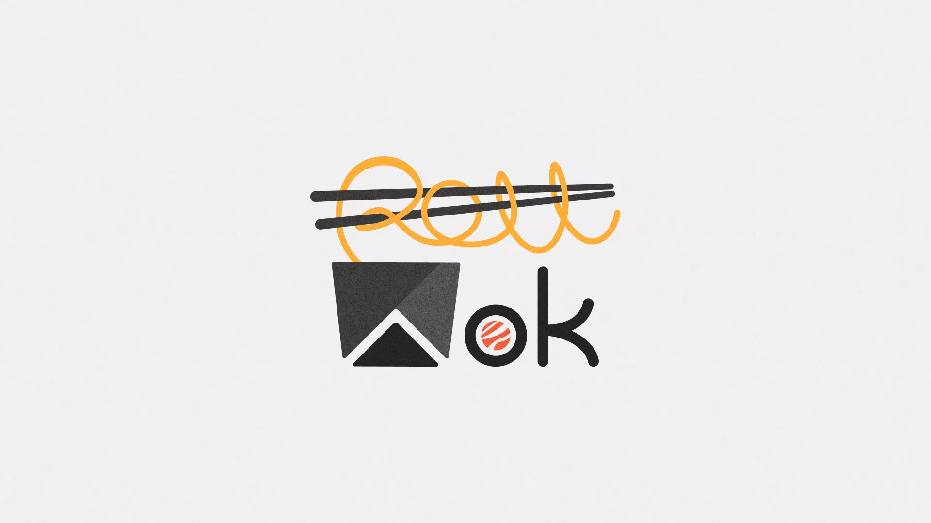 Разработка логотипа суши-бара «Roll Wok Club» в Дрезне