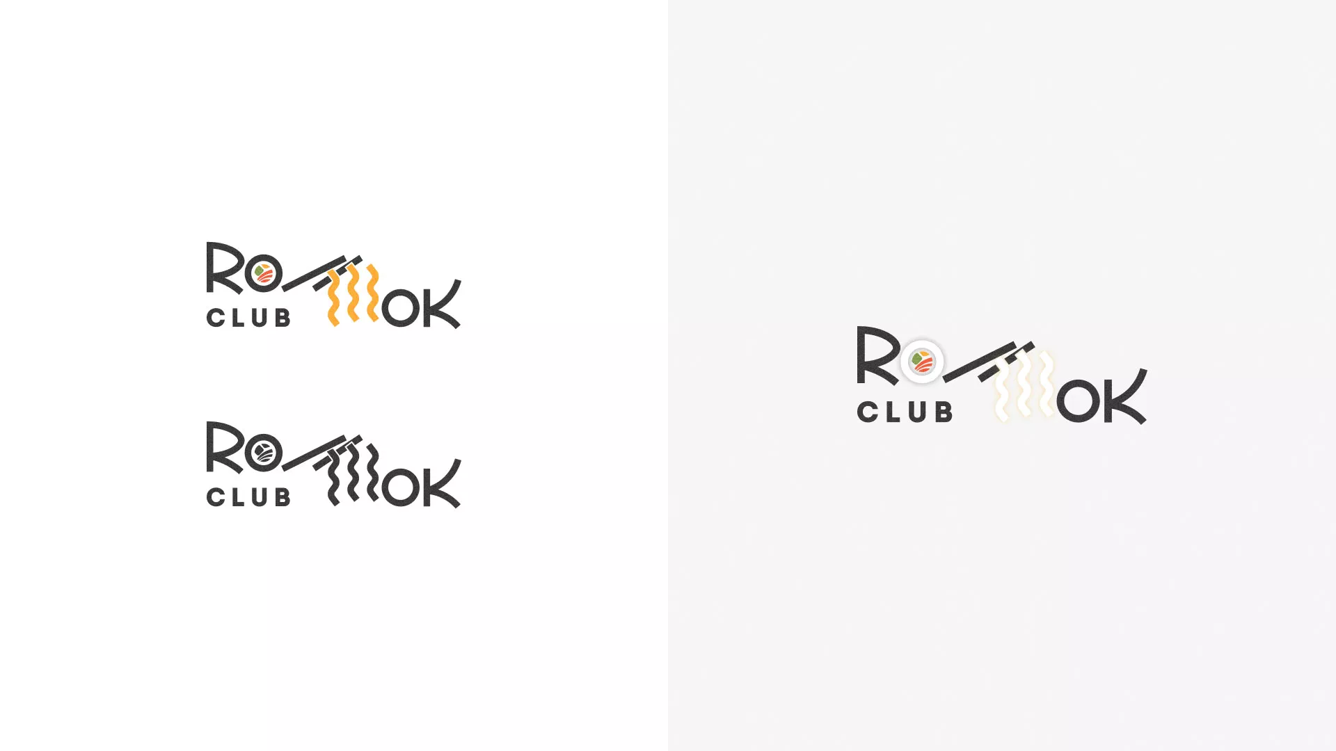 Создание логотипа суши-бара «Roll Wok Club» в Дрезне
