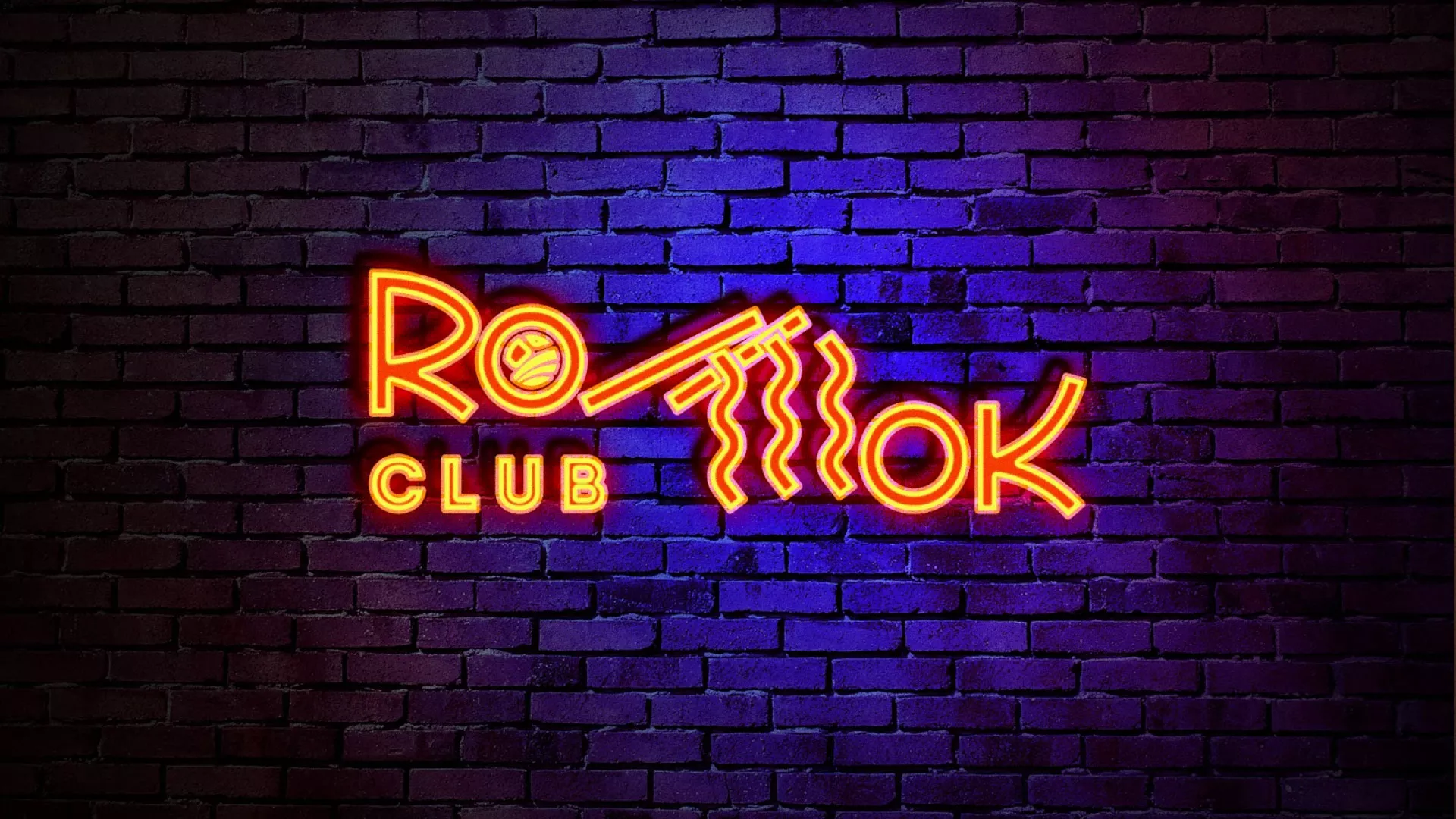 Разработка светящейся интерьерной вывески суши-бара «Roll Wok Club» в Дрезне